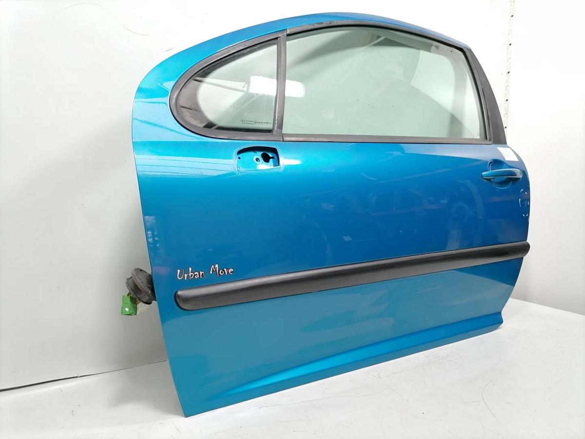 Peugeot 207 original T&uuml;r vorn links KMU Blaumetallic 3-T&uuml;rer Bj.2008